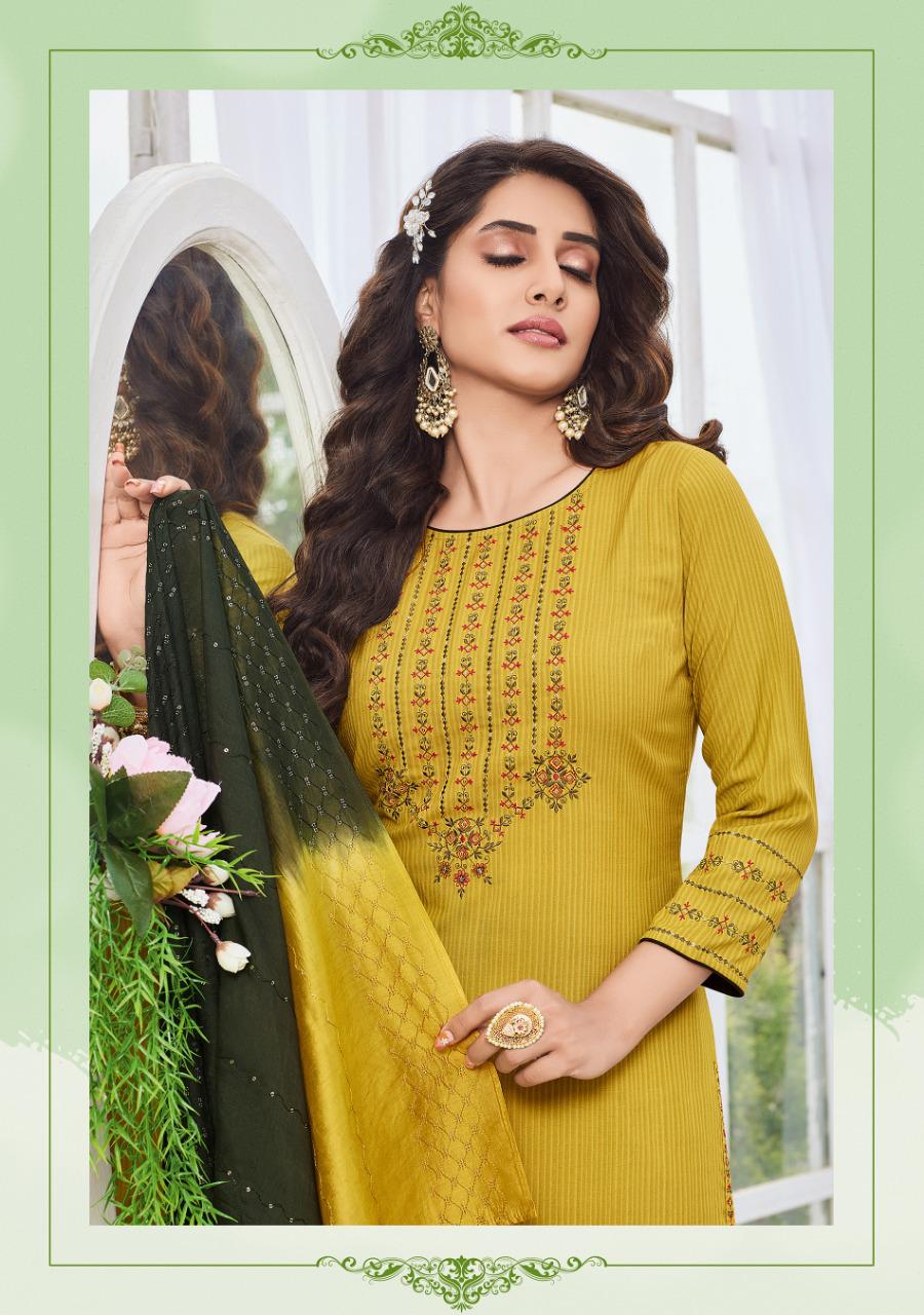Ladies Flavour Ginni 4 Ethnic Wear Viscose Ready Made Designer Collection